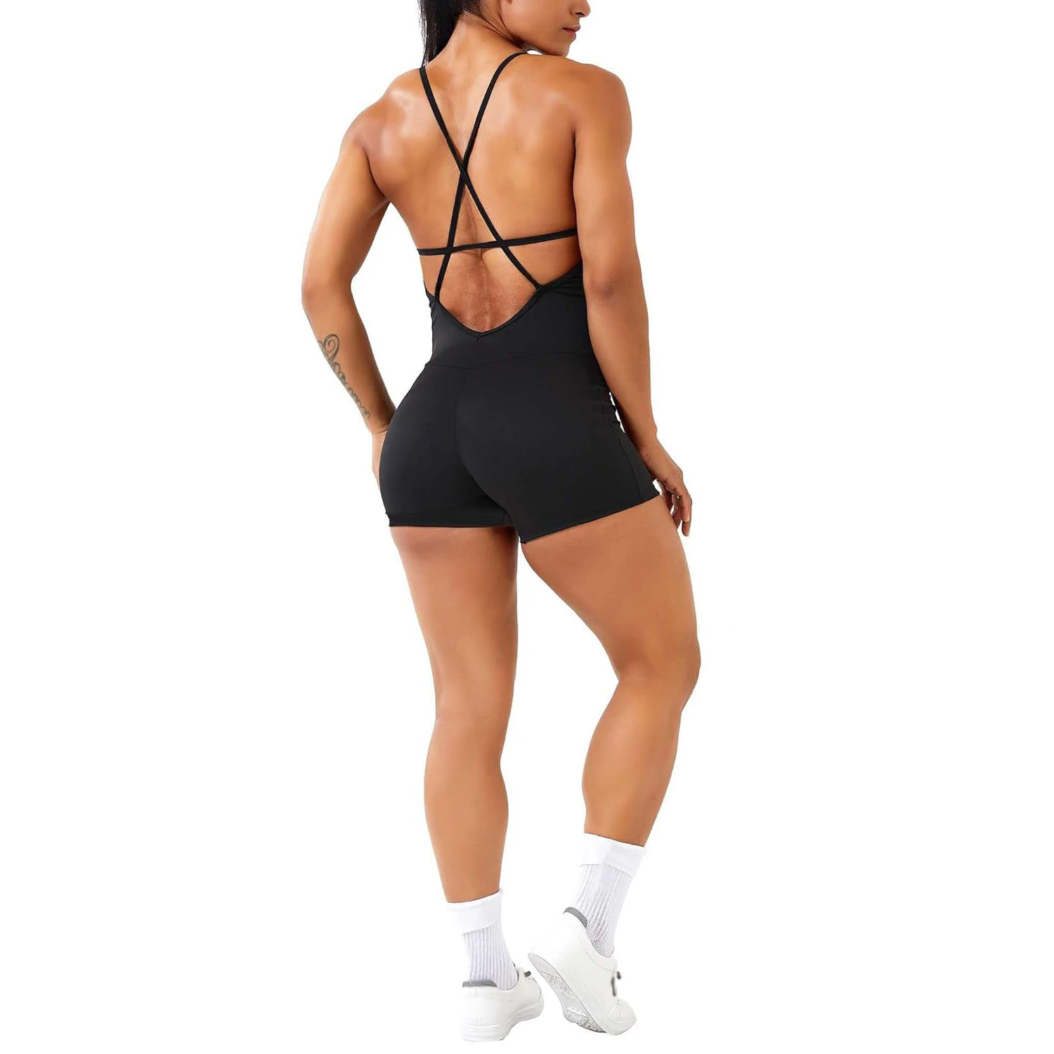 

Sleeveless Yoga Bodysuit Fitness Women Sexy Backless Slim Fit Jumpsuit Hip Lifting Gym Exercise Jogging Cycling Yoga Set New in