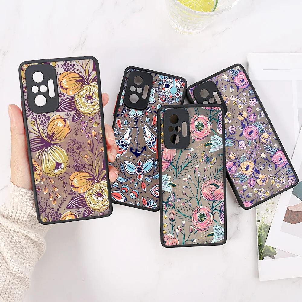 Poco F3 Case for Xiaomi Mi 11 Lite 5G NE Case Redmi Note 10 9 11 Pro 8 12 7 9A 9C Mi 11T 9T 12 Poco X3 M4 Pro F4 GT Cover Flower