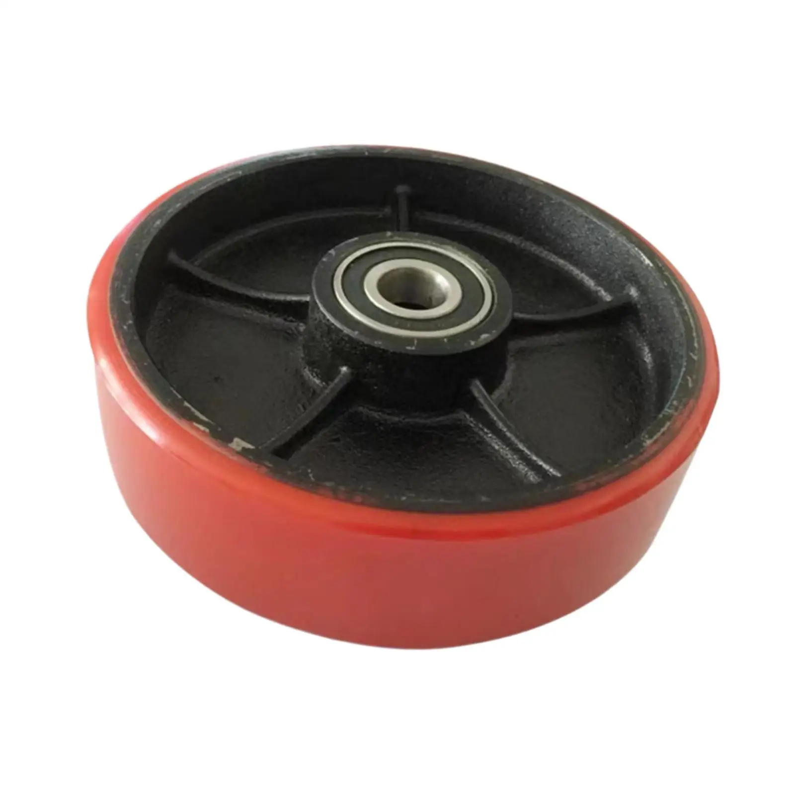 Hand Pallet Truck Wheel 180mm Diameter Wearproof PU/Nylon Wheel Wheels Replacement for Ground Bull Cart Industrial Trolleys