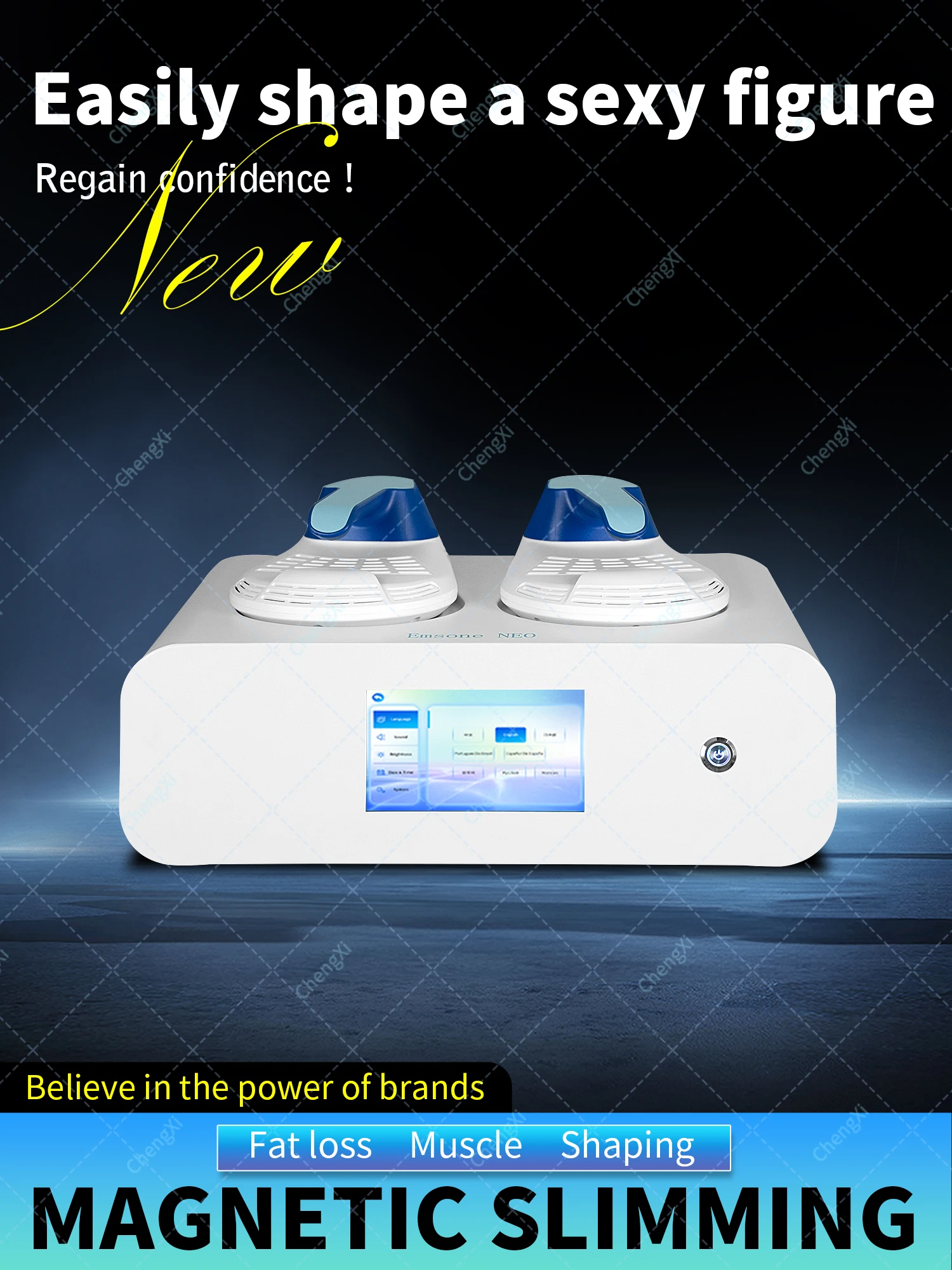 Portable 2 in 1 EMS Weight Loss Muscle Build Device Electronic Muscle Stimulate machine home use