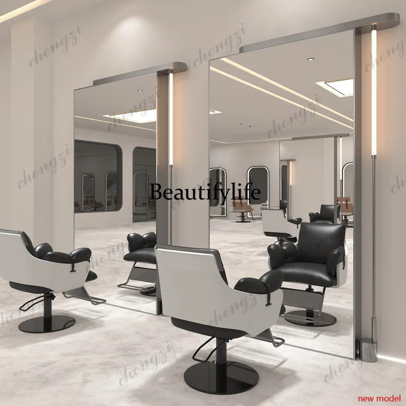 h178Barber shop, single and double-sided hair salon, floor-to-ceiling, wall-mounted hair salon, dedicated