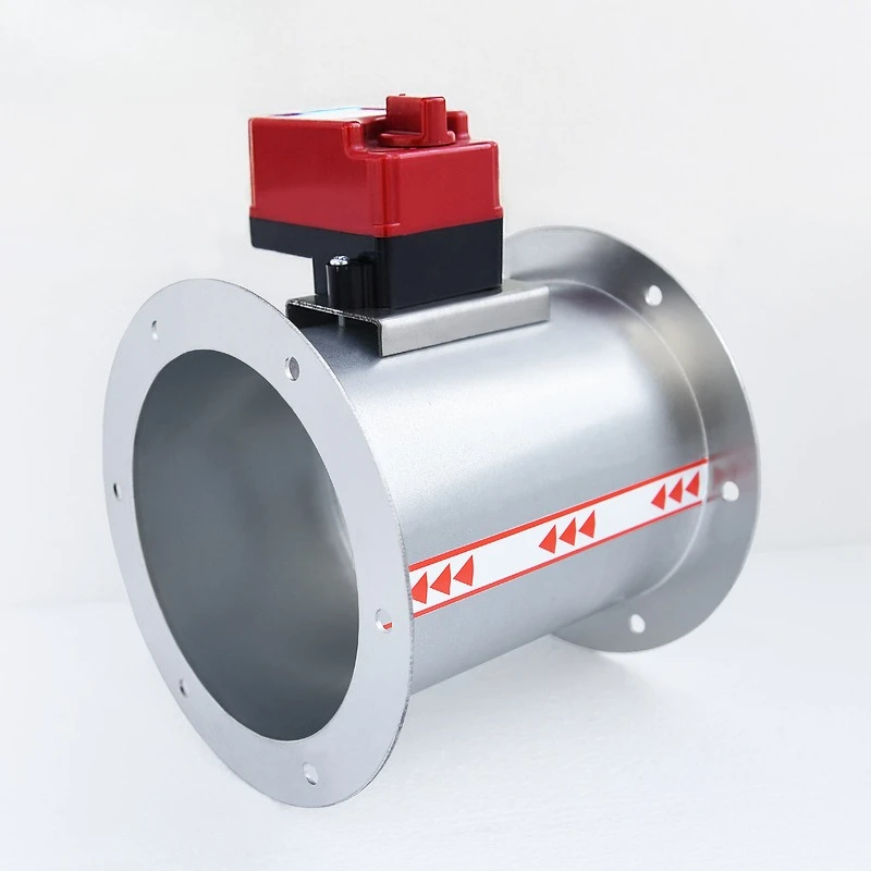 Double Flange Galvanized Fail-Close Electric Damper, Silicone Sealed 2-Wire Air Tight Valve