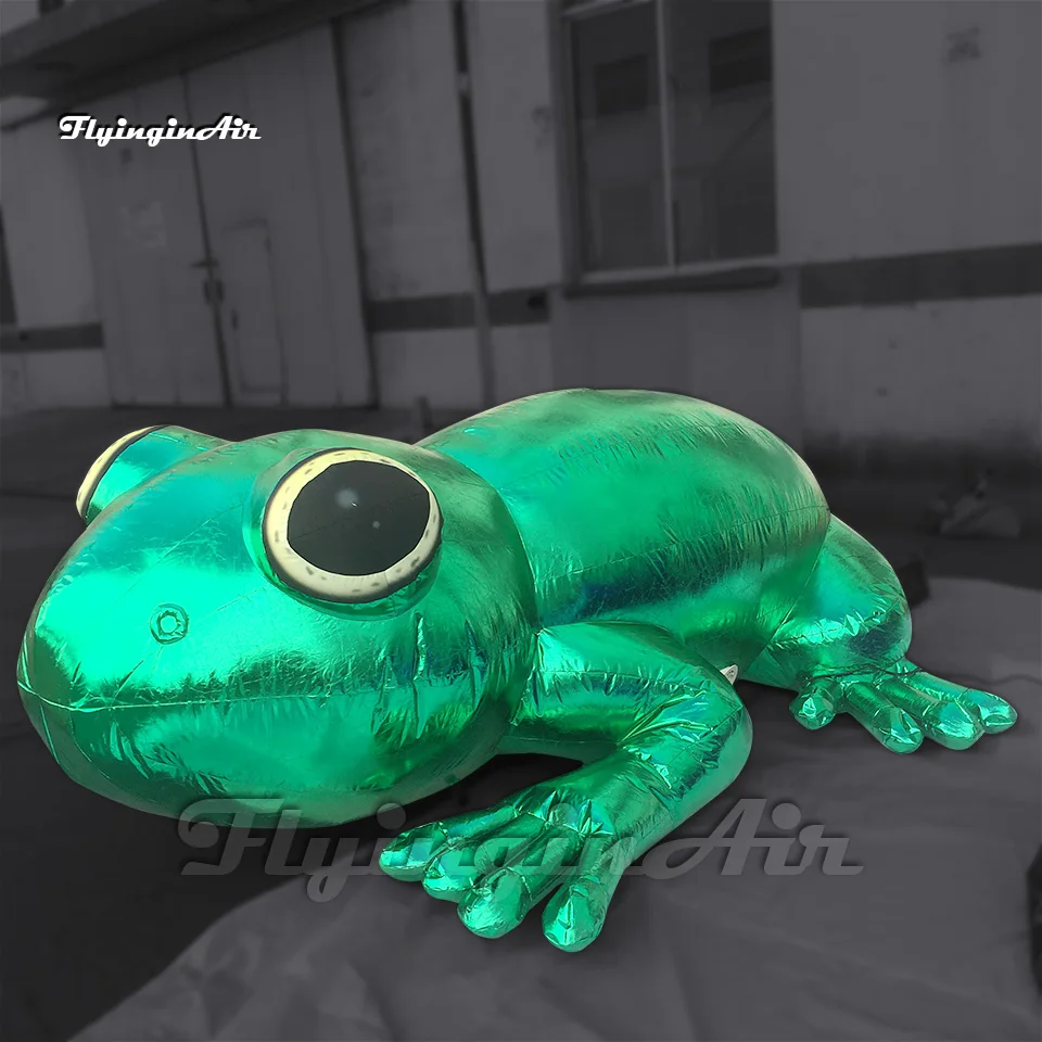 

Outdoor Green Inflatable Frog Statue Artistic Animal Model Large Air Blow Up Frog Balloon For Display