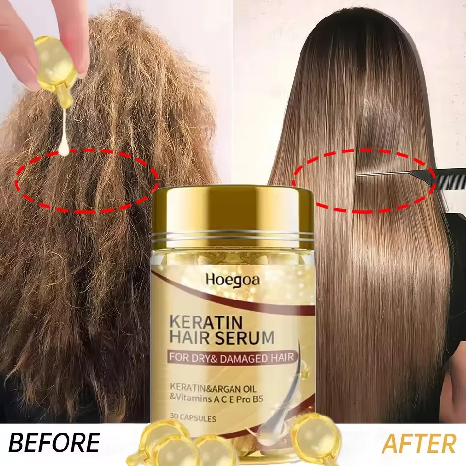 

Волшебные витаминные капсулы для волос, кератиновое масло, быстрое восстановление волос, мягкий, гладкий, блестящий, глубоко увлажняющий крем, вьющиеся, сухая кожа головы, средства по уходу за волосами