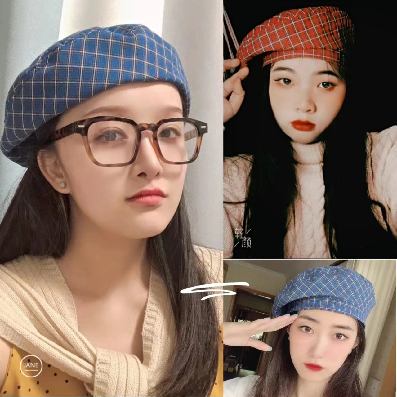 55-58cm Adult Square Beret Hat For Women Cap Candy Colors Retro French Black Artist Fashion Summer Red Black Lady Vintage Cap