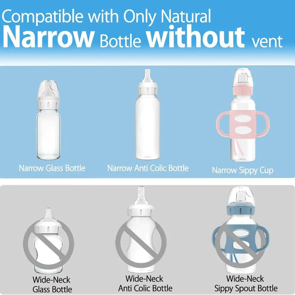 4pcs Standard Bottle Bottle Replacement Lid Dishwasher Safe Vent-Free Bottle Collar Cap Universal Bottle Cap Set for Dr. B-rown