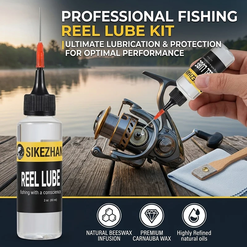 Professionelles Angelrollenöl Marine-Qualität Lager-Schmiermittel für Spinn- und Baitcasting-Rollen SIKEZHAN 60ml Präzisionsnadel – Detail 2