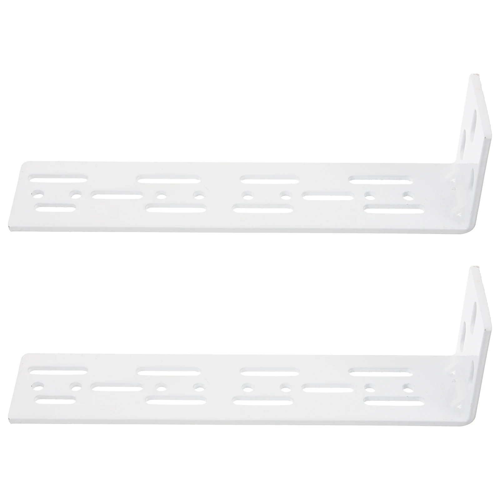 

2Pcs Electric Curtain Track Wall Mounting Support Bracket Heavy Duty Iron Material for Silent Smooth Directional Sliding Home