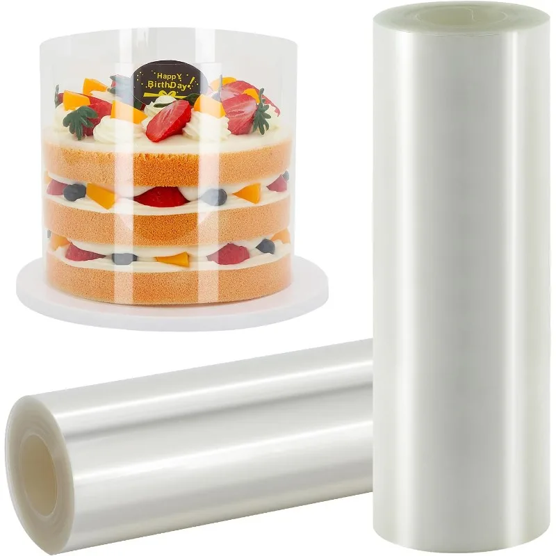Transparent Cakes Collar Roll Thickened Cake Edges Chocolate Surround Film Clear Wrap Strip for Baking DIY Cake Decorating Tools