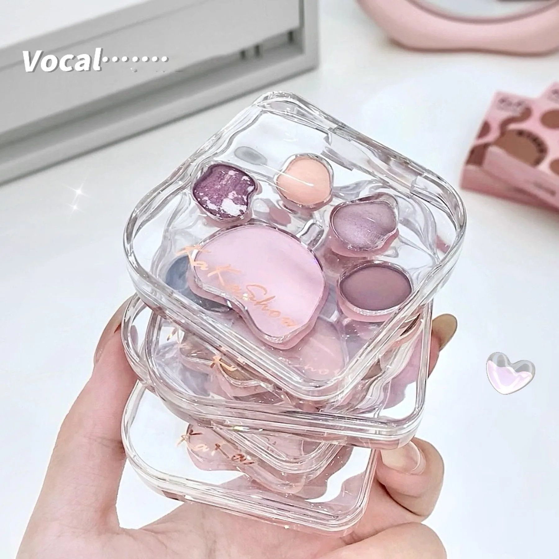 5 Colors Eye shadow Palette Cat paw shape, earthy khaki everyday look  Party Performance Makeup eye cosmetics