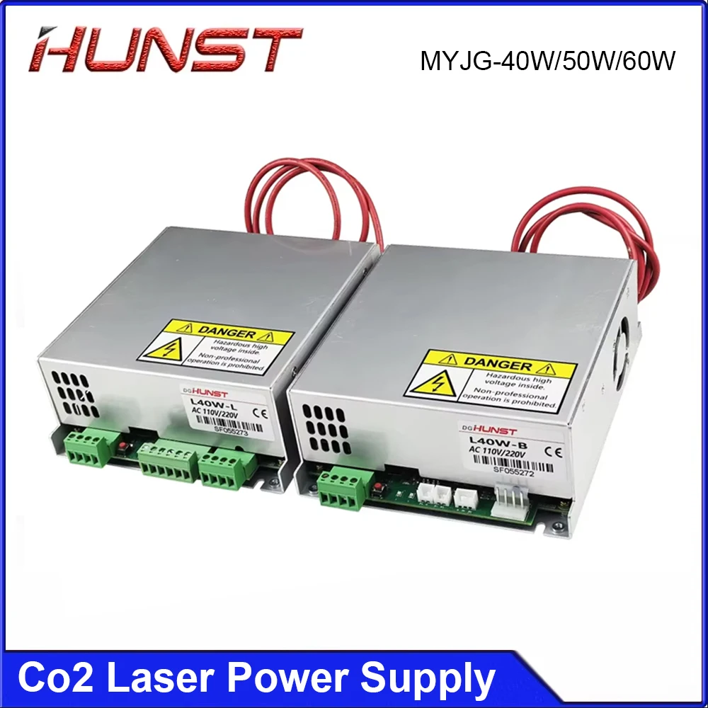 HUNST 40W-60W Co2 Laser Power Supply MYJG-40W 50W 60W Suitable for 40W 60W Laser Cutting and Engraving Machines