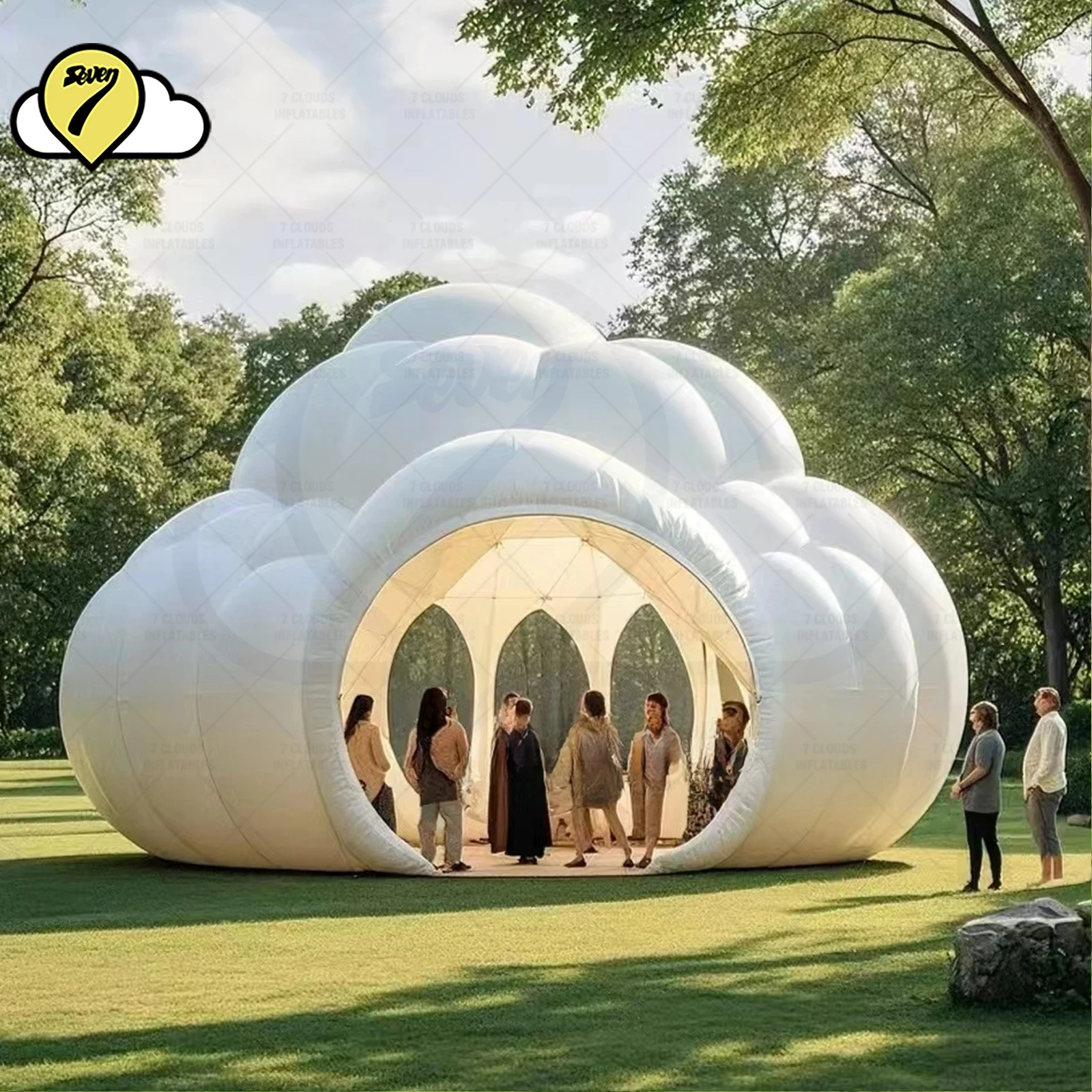 Oxford aufblasbares Zelt, aufblasbares Wolkenzelt, Iglu-Kuppelzelt mit Gebläse, aufblasbares Zelthaus für Party, Ausstellung, Festival