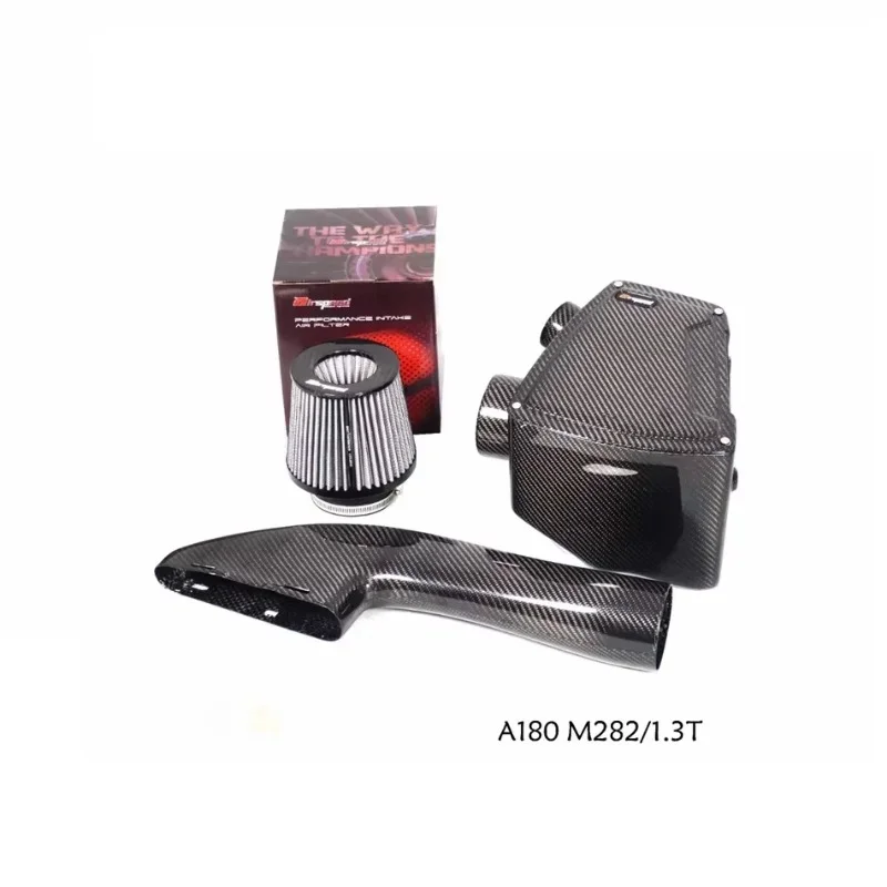 Cold Air Intake System Car Engine Carbon Fiber Intake Pipe Air Filter Intake System Kit for A-Class A180 M282 1.3T