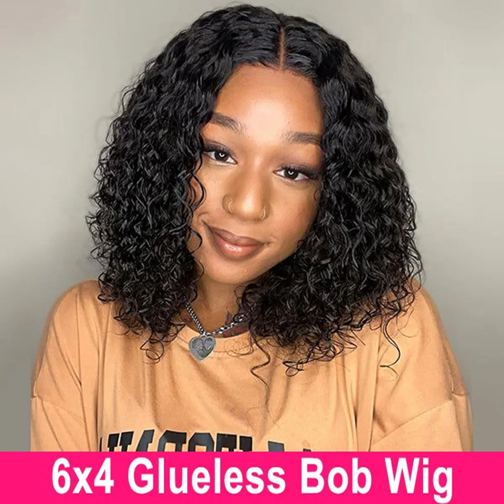 

6x4 HD Lace Frontal Deep Wave Bob Wigs Brazilian Human Hair Wigs For Women Deep Wave Wear Go Glueless Wig preplucked Precut Wigs