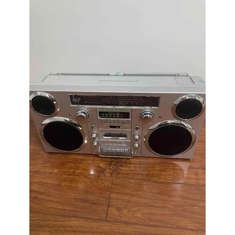 Multifunction Vintage Boombox Cassette Tape CD Player Recorder AM FM Radio High Power Bluetooth Speaker for Outdoor