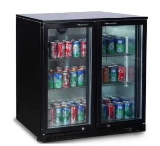 

-230L Restaurant Hotel Double-layer Tempered Glass Drink/Beverage Vertical Display Showcase Fridge For DDS-193WBT