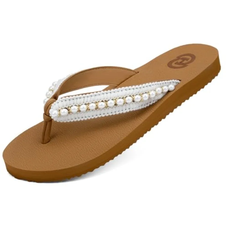 

ChayChax Flip Flops for Women with Arch Support Comfortable Cushion Mat Summer Beach Walking Thong Sandals Indoor Outdoor