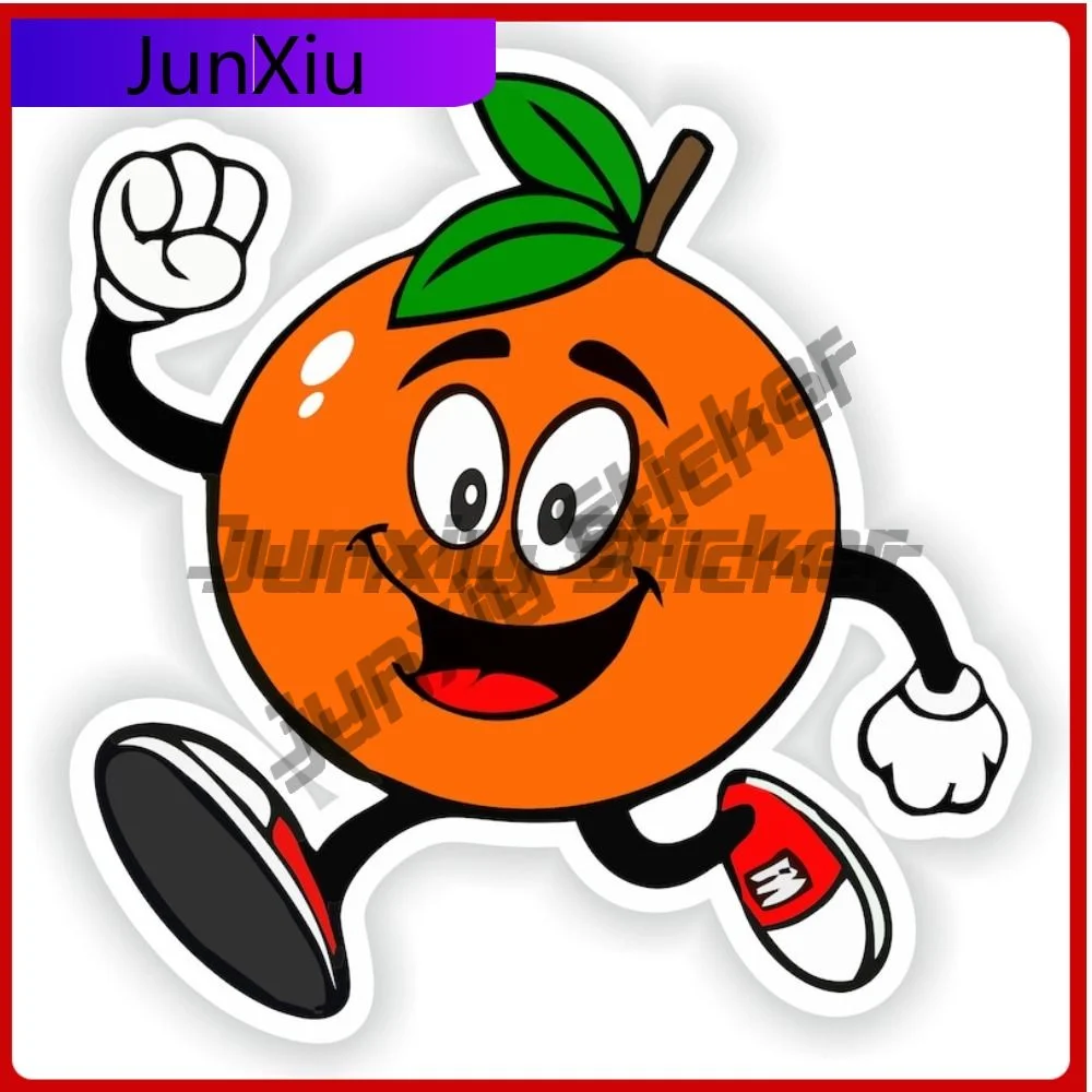 

Cartoon Orange Fruit Graphics Stickers V125 Motorcycle Sticker And Decals Vinyl Decoration Car Rear Suv Camping Accessories Pvc