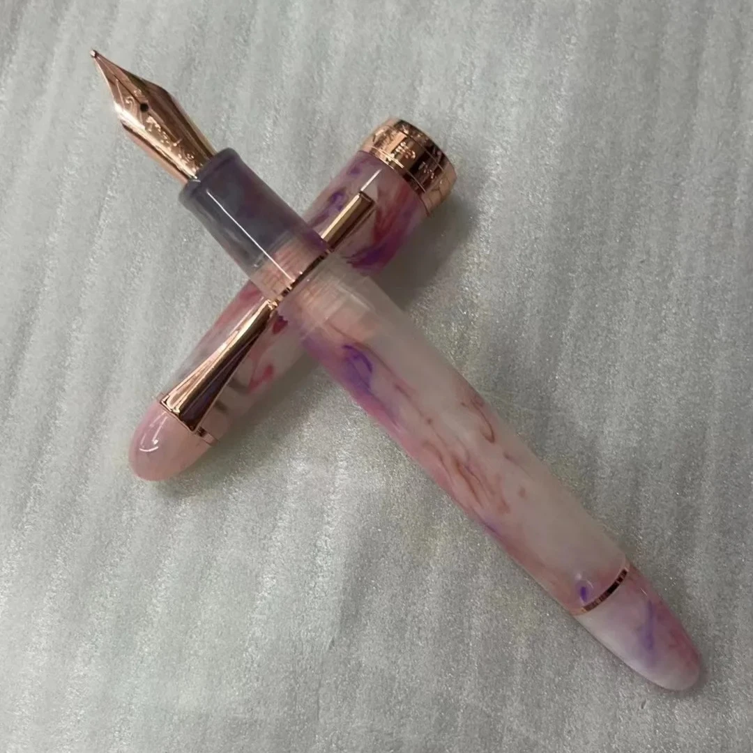 

Kaigelu 356 Resin Fountain Pen with Golden Clip EF/F/M Nib Beautiful 5 Colours Writing Gift Ink Pen for Office Business Home