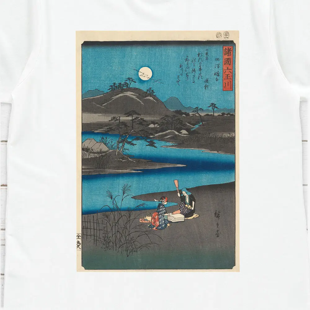 Japanese Ukiyo-e T Shirt Japan Woodblock Art Hiroshige Womens Mens Printed Tee Funny Short Sleeve Tshirt Streetwear