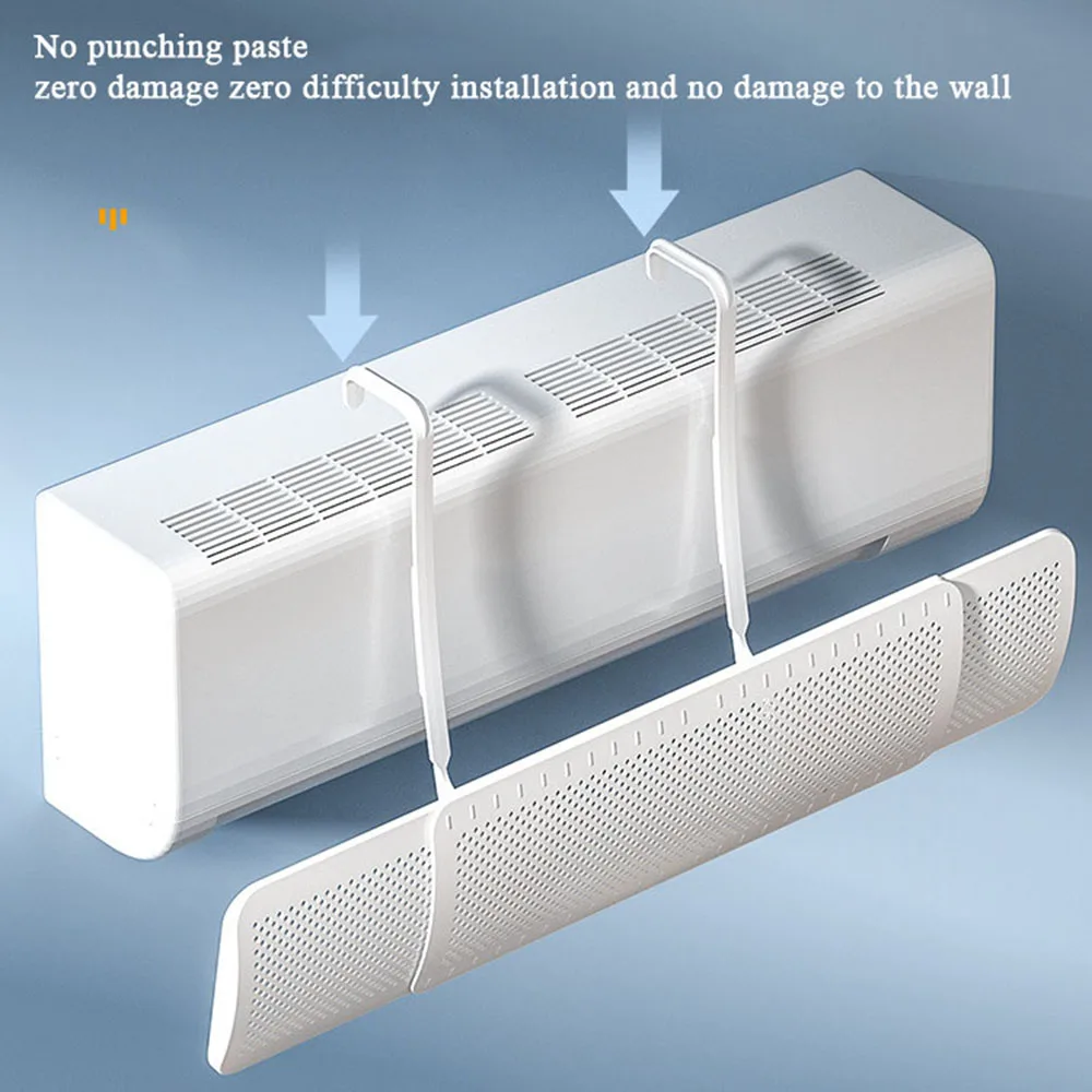범용 에어컨 윈드 디플렉터 벽걸이 에어컨 윈드 실드, 직접 날림 방지 개폐식 콘센트 배플 