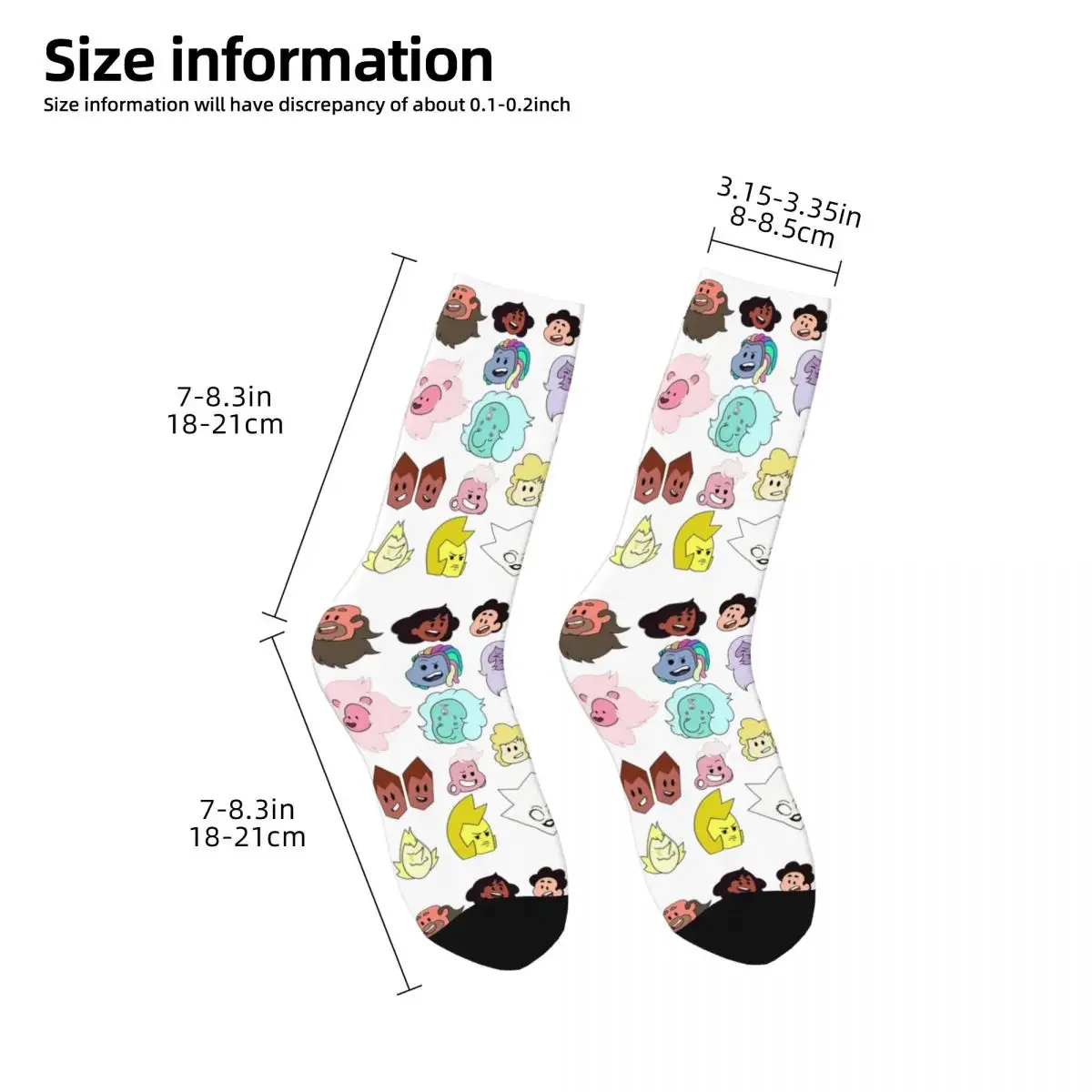 Steven Universe Heads Socks Harajuku High Quality Stockings All Season Long Socks Accessories for Unisex Gifts