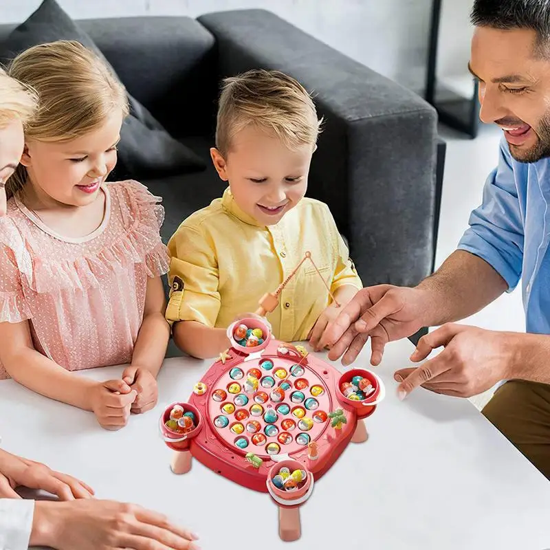 

Magnetic Fish Game Rotating Toddler Fish Board Magnetic Fishing Game With Music Fun Educational Toy For Kids And Toddler Boys
