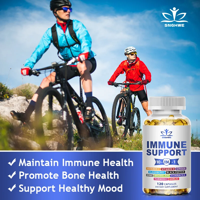 10 In 1 High-Quality Immune Complex Vitamin D3&C Supplements-Luxurious Choice For Advanced Immunity-Echinacea Elderberry&Ginger