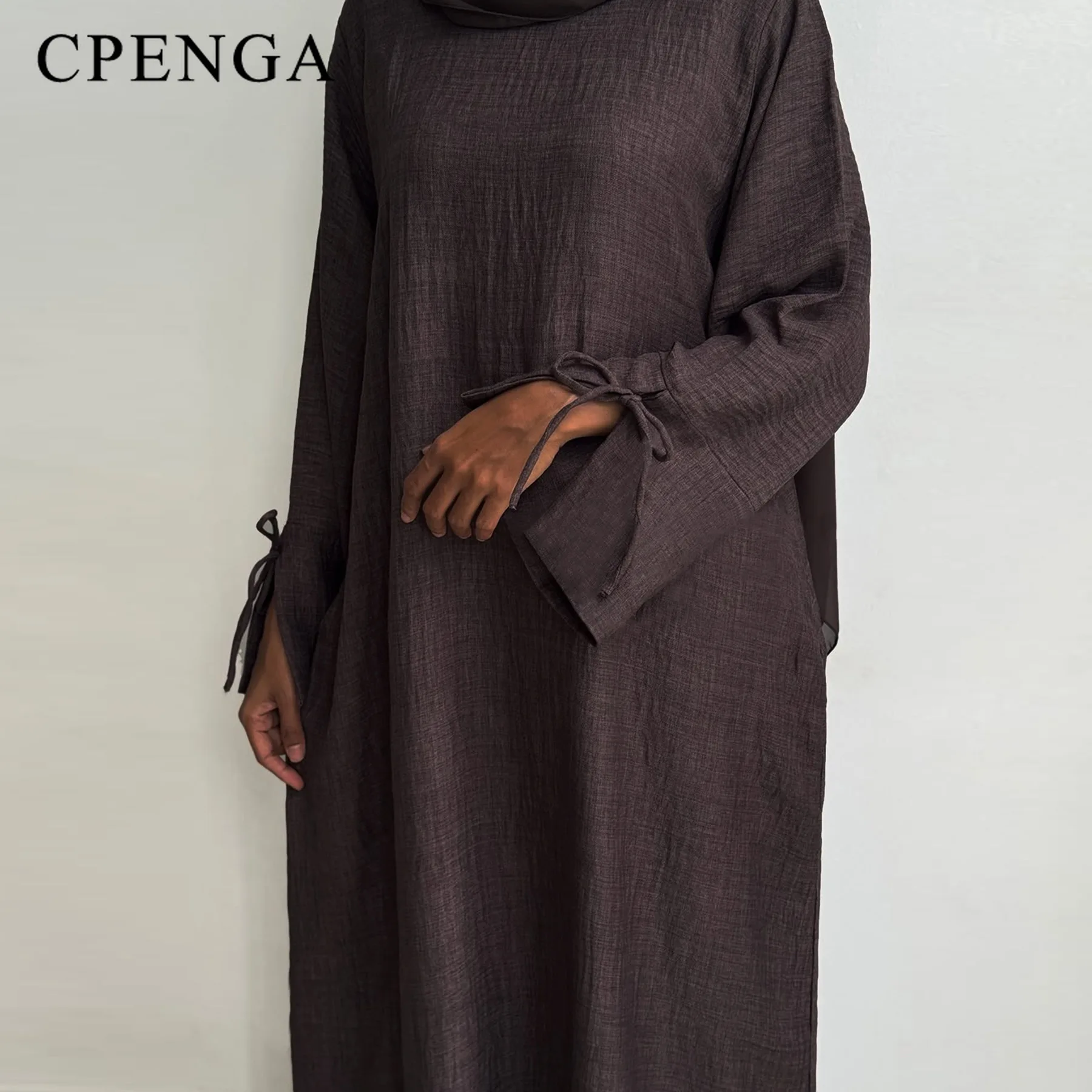 Ramadan Middle Eastern Muslim Women Modest Abaya Elegant Dubai Traditional Dresses Islam Holiday Outfit New Solid turkey kaftan