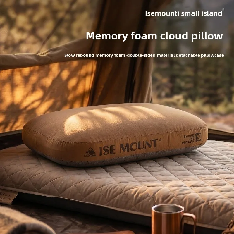 ISE MOUNT Outdoor Camping Memory Foam Neck Support Pillow,Slow-Rebound Nap Pillow,Memory Foam Pillow,Portable Travel Pillow