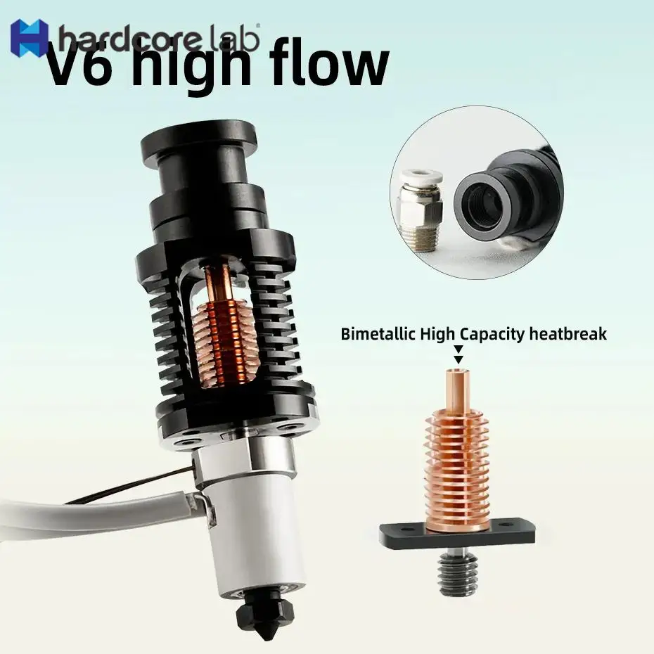 โลหะทั้งหมด V6 Volcano Hotend 3D เครื่องพิมพ์ Ender-3 หัวพิมพ์ MCH เซรามิค Core Hotend ความร้อนอย่างรวดเร็ว CR10 Prusai3 Extruder ชุดทําความร้อน