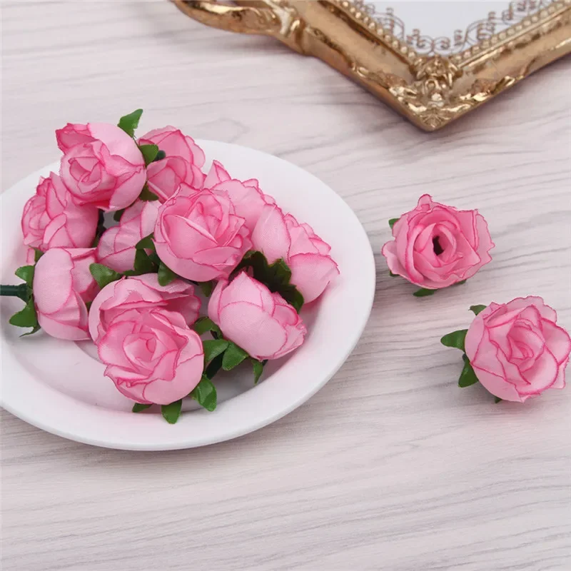 

20Pcs 3cm Multicolor rose Flower Heads Mini Silk Artificial Flowers for Wreath Scrapbooking Home Wedding Decoration