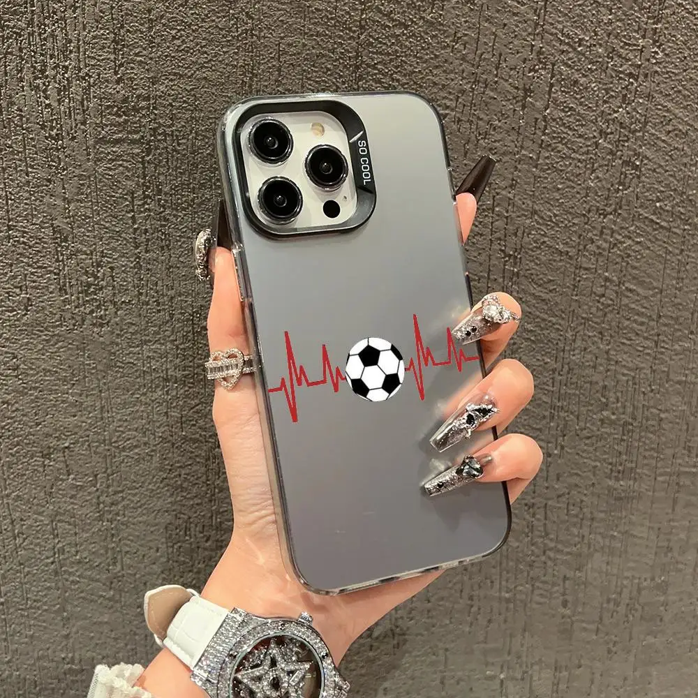 

This football heartbeat phone case is suitable for iPhone 17 16 15 14 13 12 11 Pro/Max/Plus anti drop and shockproof back cover