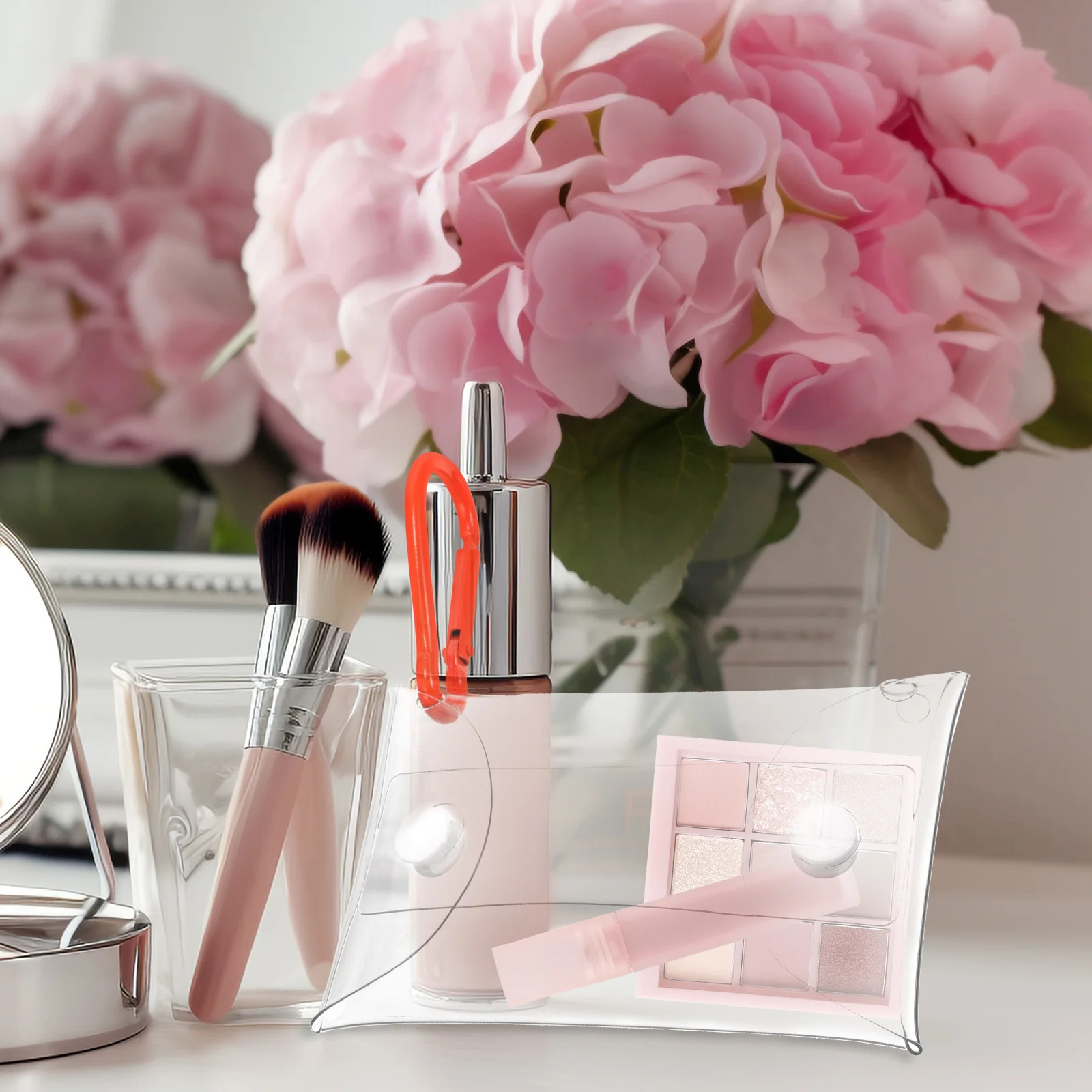 

4pcs Mini Coin Purse Keychains Cartoon Bag Small Wallet For Women Lipstick Pouch Plastic Portable Change Purse Lightweight