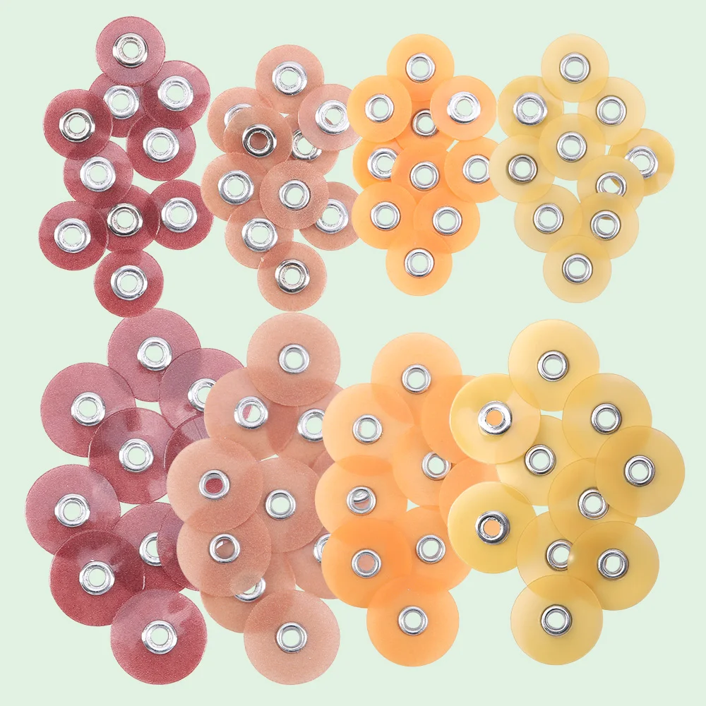 10PCS Dental Finishing Polishing Discs Polisher for Composites Ceramics Glass Ionomer Restorations 50PCS Discs with Mandrel