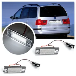 2PCS LED License number plate light canbus for Seat Alhambra Type 7V8, 7V9 VW Sharan Type 7M8, 7M9, 7M6 1996-2010