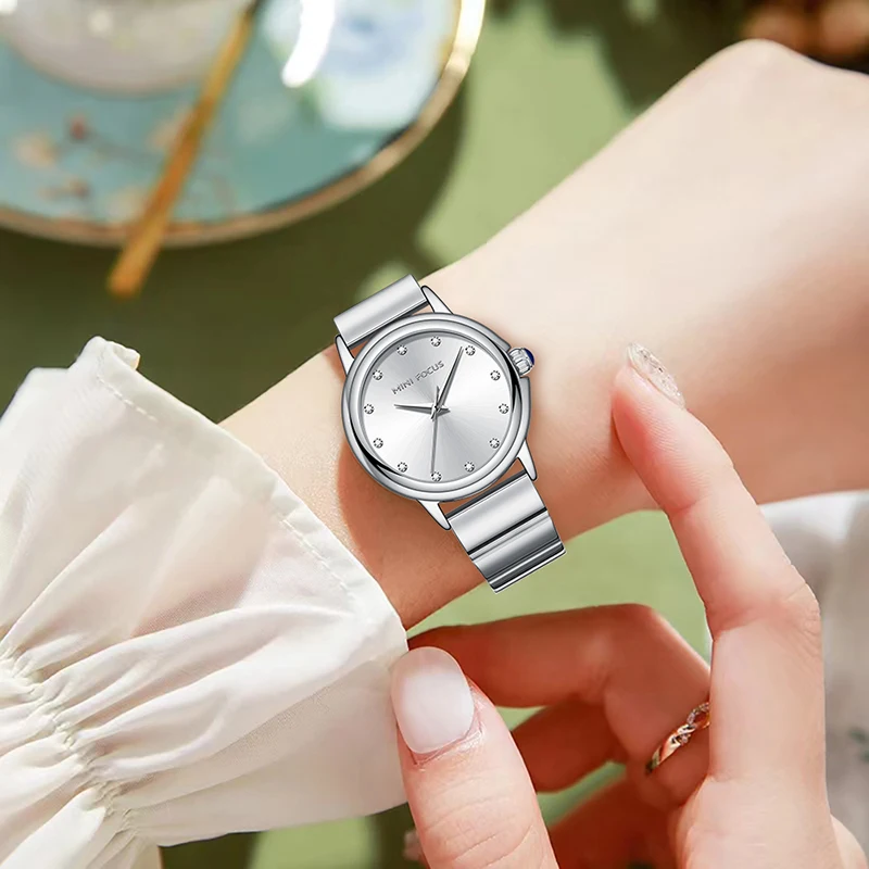 2025 MINI FOCUS MF0493L Women Luxury Quartz Watch Stainless Steel Strap Waterproof Elegant Ladies Wrist Watches
