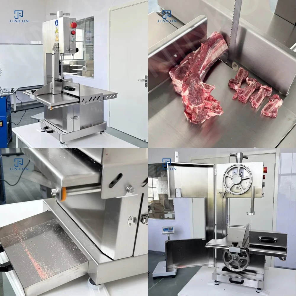 2026 For Butchers JKB280S 1800W Full Body Saw 1830mm 304 Stainless Steel Blade with Slag Box Emergency Stop 110V 220V