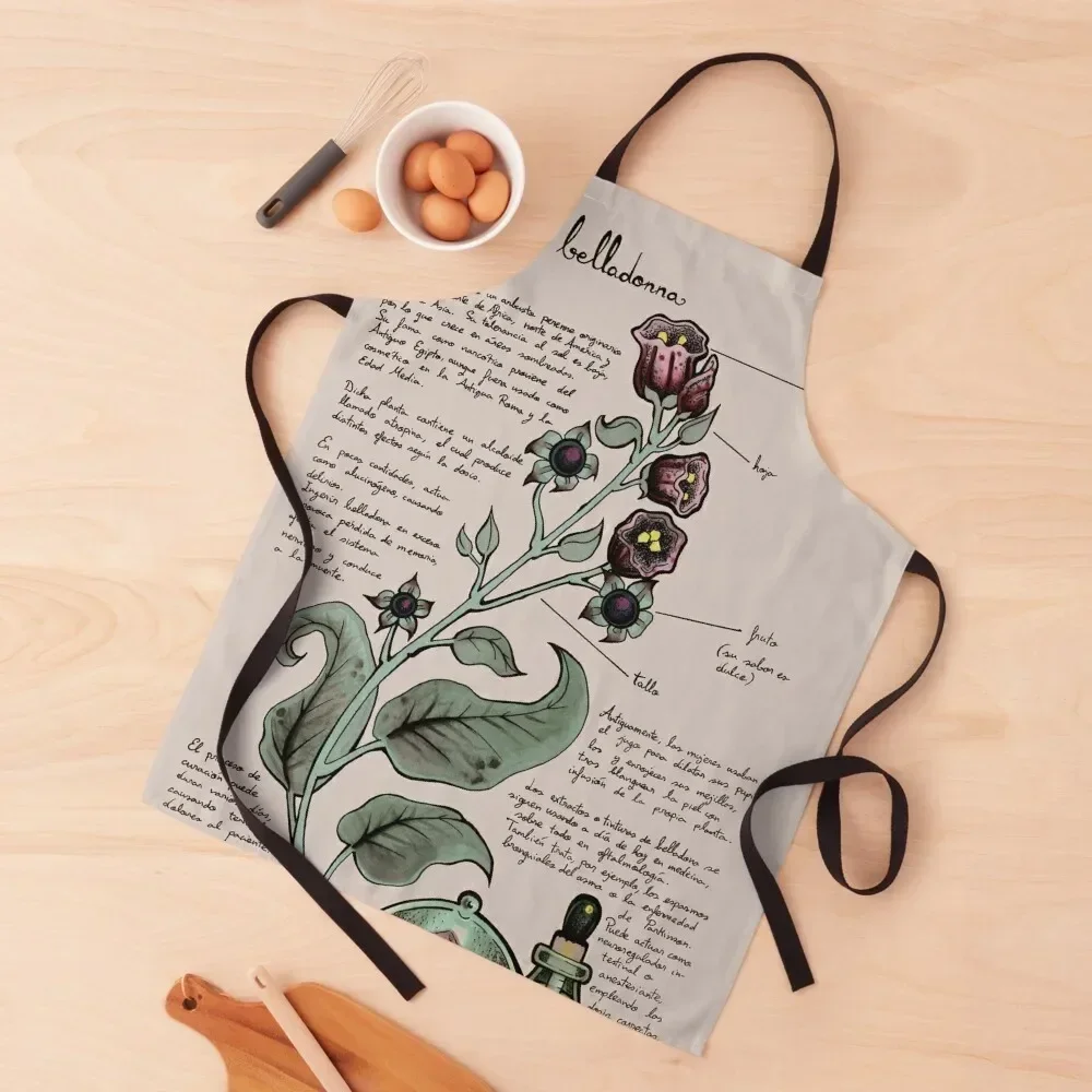 

Botanical study of belladonna Apron Restaurant Kitchen Equipment Camping Apron