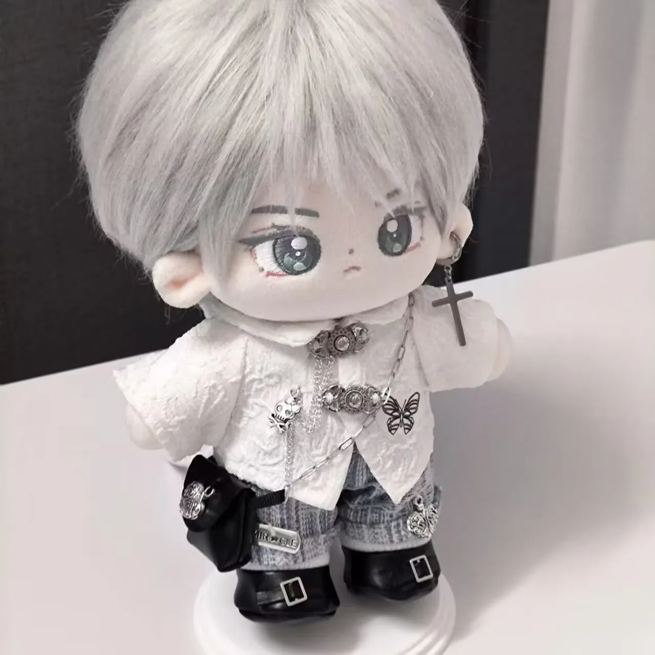 "الحب الأبدي" و"Xiangliu Tan Jian Ci" دمية قطنية 20 سنتيمتر محيطية أصلية رسمية 2D هدية عيد ميلاد دمية عارية