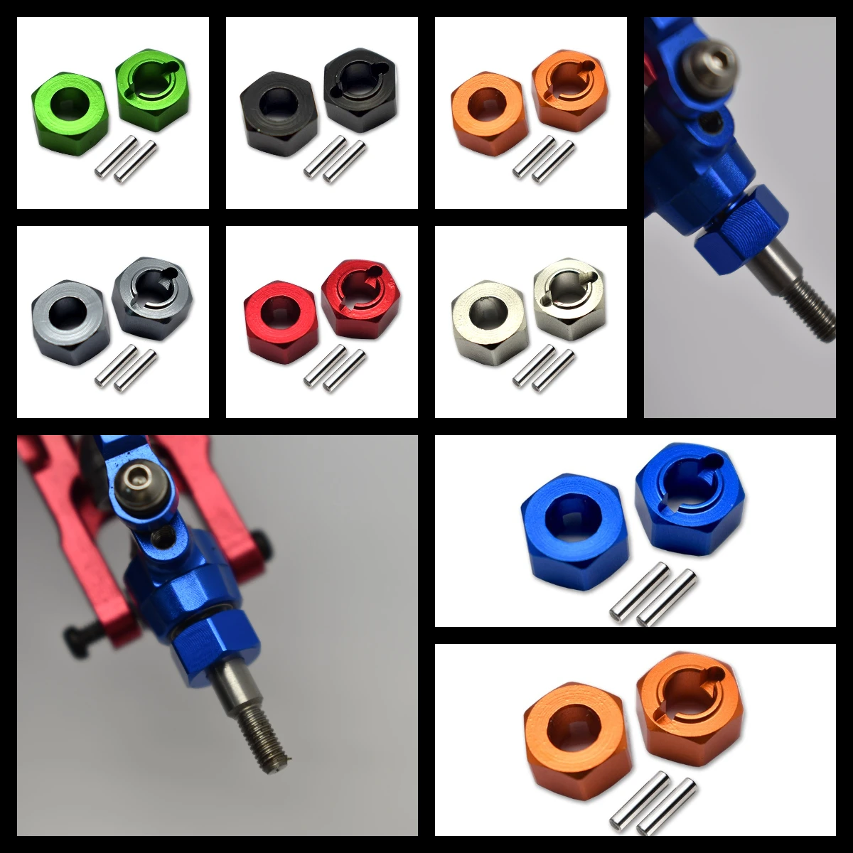 

GPM LOSI 1/18 Mini-T 2.0 1/16 Mini-B For Alu Rear Wheel Hex Adapters 5mm Thick