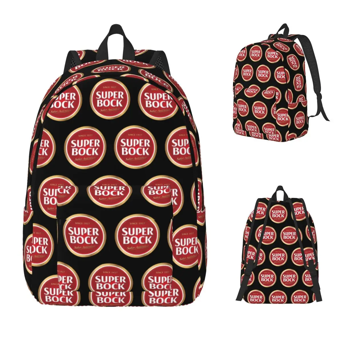 Super Bock Since 1927 Backpack Daypack Large Capacity Children BookBag School Bag Shoulder Bags for Men Women