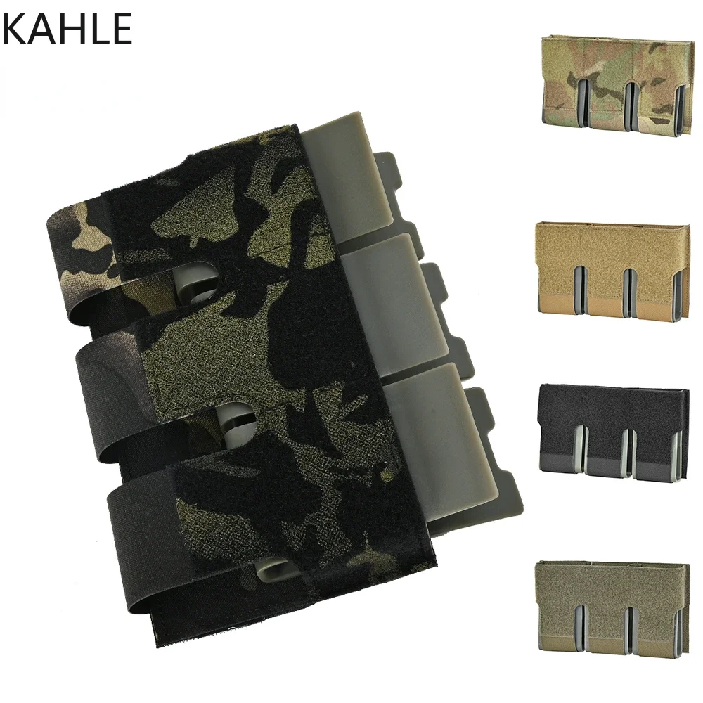 Tactical Triple 556 Magazine Pouch Airsoft Pistol Mag Pouch Kangaroo Insert 5.56 AR Magazines Hunting Bag Plate Carrier