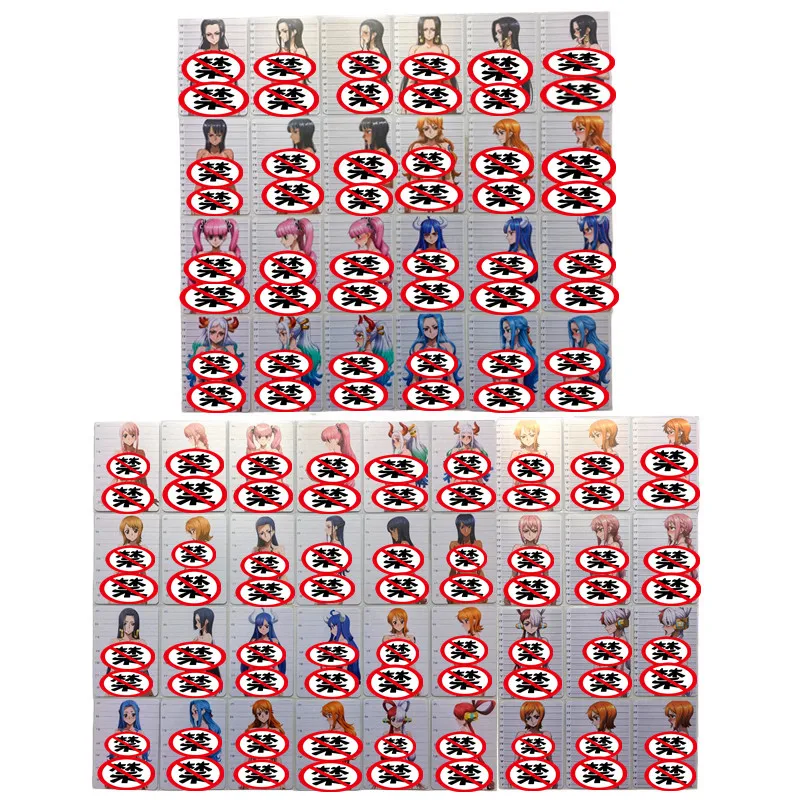 60개/세트 애니메이션 성인용 섹시 카드 원피스 나미 로빈 핸콕 야마토 ACG 게임 여신 누드 카드 만화 컬렉션 카드 장난감 선물