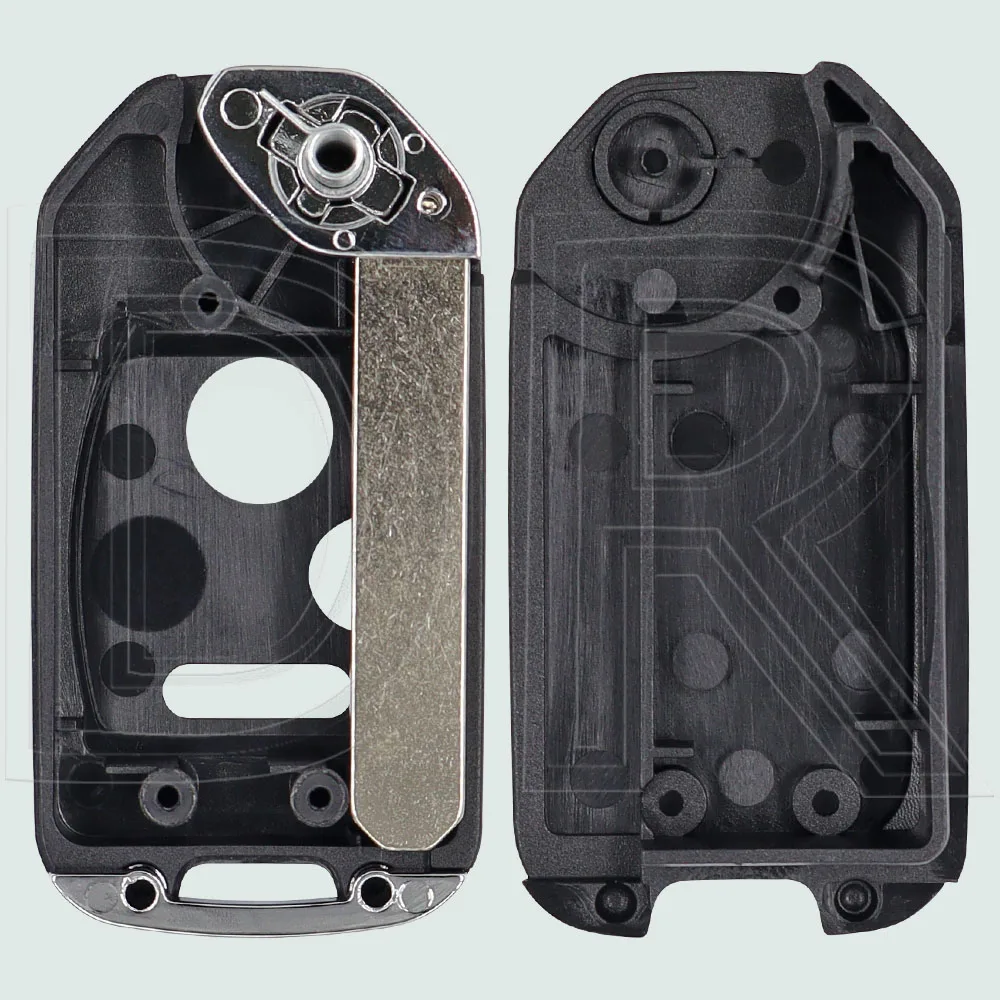 DR Modified HON66 Blade Flip Car Key Shell Case With Sticker For Honda Civic Accord CRV Pilot Fit Insight Ridgeline 2003-2013