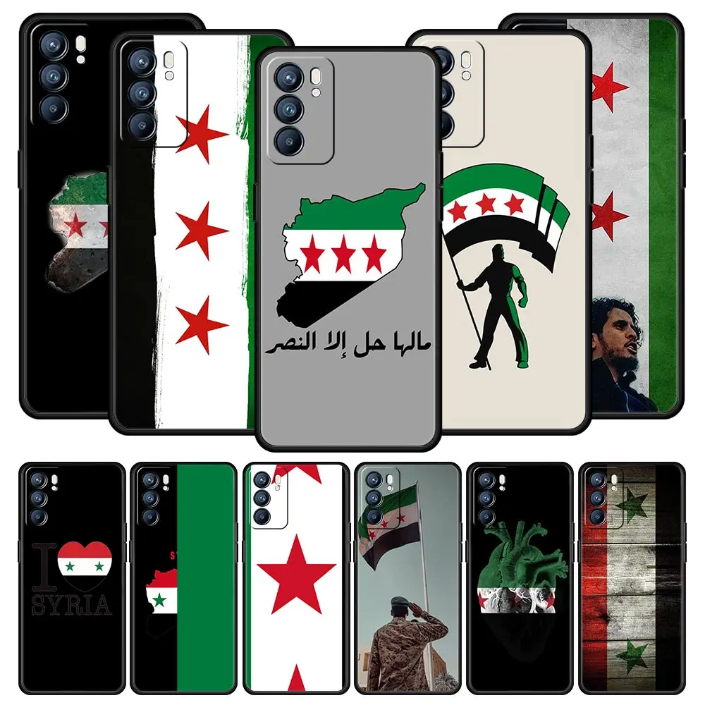 Syria flag Phone Case For Oppo Reno8 Reno7 Reno6 Pro A54 5G Find X6 X5 A53 A52 A9 A15 A95 A17 A16 A76 A74 A57 A31 Cover