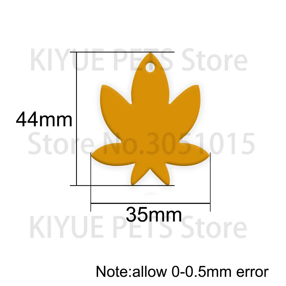 wholesale 20Pcs Maple Leaf Pendant pet tag ID Tags Badge ID Lanyard Name Keychain Personalized Key ID Dog ID Tags  Accessories