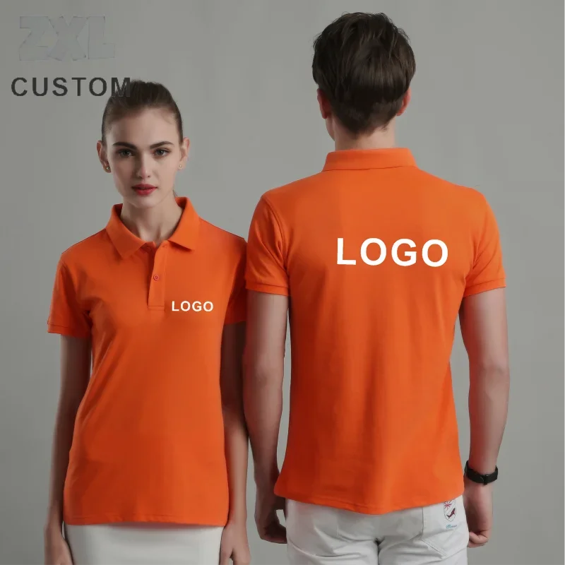 Casual Cheap Polo Shirt Breathable Short Sleeve Personal Company Group Logo Design Men and Women Custom Top Print Embroidery