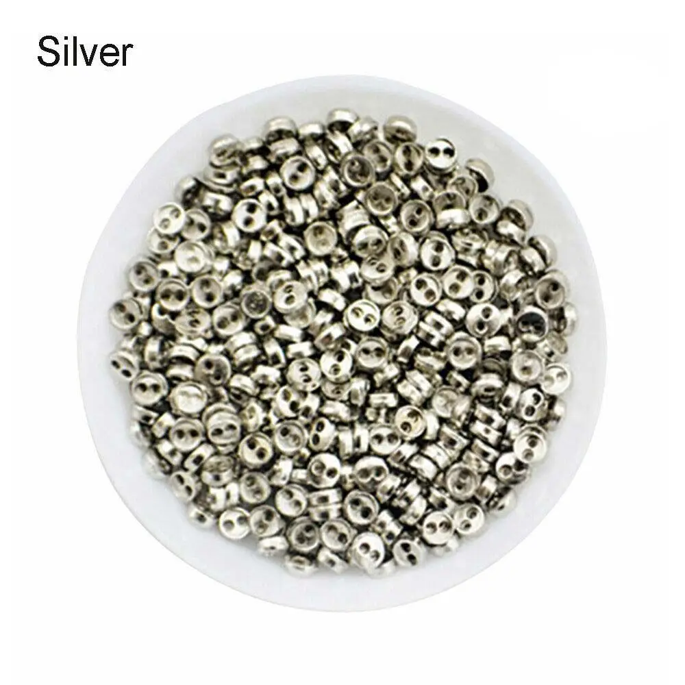 50pcs Mini Fabric Accessories Metal Handmade  Button Round Buttons Sewing Buttons Apparel Sewing
