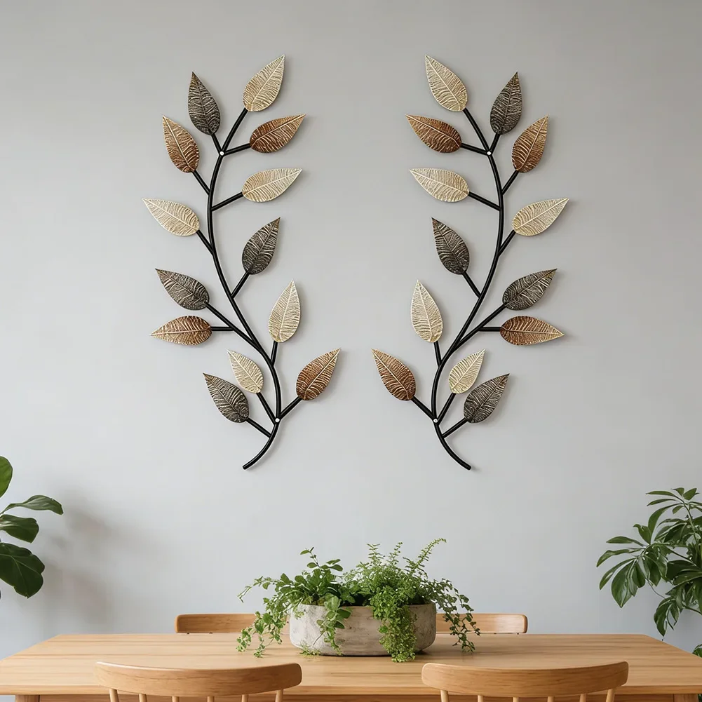Metal Wall Decor With Traditional Mediterranean Olive Motif Adapted For Global Contemporary Living Environments